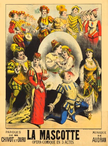 Affiche de la pièce de théâtre La Mascotte